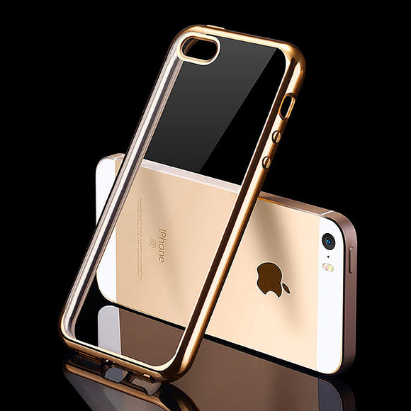 Luxury Silicone Case For iPhone 5 / 5S / SE Transparent Cover 0.5 mm Ultra Slim Coque Fundas For iPhone 8 7 6S 6 Case