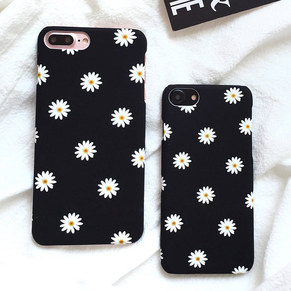 Frosted Cute Daisy Flower iPhone Cover Case