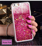 NEW Luxury Glitter Liquid Sand Quicksand Star Case for iphone 4 4S 5 5S SE 6 6S 7 8 Plus X 10 Transparent Clear Hard Cover