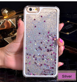 NEW Luxury Glitter Liquid Sand Quicksand Star Case for iphone 4 4S 5 5S SE 6 6S 7 8 Plus X 10 Transparent Clear Hard Cover