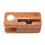 Bamboo Wood Charger Stand Holder for iPhone