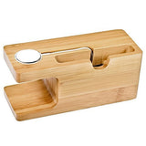 Bamboo Wood Charger Stand Holder for iPhone