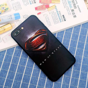 Marvel Spiderman Batman Captain America funds for iPhone 5 6 6s 7 Plus Soft Silicon 3D Stereo Relief Painting Phone Cases Cover