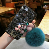 Glitter Luxury Fox Fur Ball Fancy iPhone Cover Case