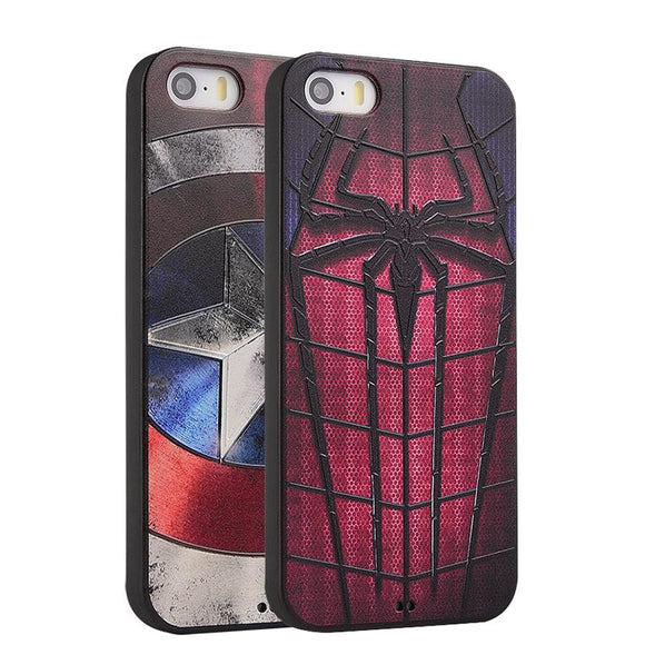 Comic Character Relief Painting Cover Case for iPhone