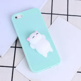 Phone Case for iPhone 6 6S 3D Cute Soft Silicone Squishy Cat Fundas for iPhone 6 6S 7 7 Plus 5 5S Cover Sleeping Kitty Coque