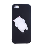 Phone Case for iPhone 6 6S 3D Cute Soft Silicone Squishy Cat Fundas for iPhone 6 6S 7 7 Plus 5 5S Cover Sleeping Kitty Coque