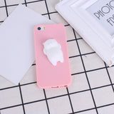 Phone Case for iPhone 6 6S 3D Cute Soft Silicone Squishy Cat Fundas for iPhone 6 6S 7 7 Plus 5 5S Cover Sleeping Kitty Coque