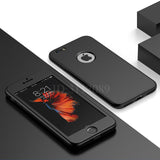 Luxury Soft TPU Silicone 360 Full Cover Cases For iPhone 7 6s 6 case 5 5s SE Cover Cases for iPhone 6 7 Plus case with glass