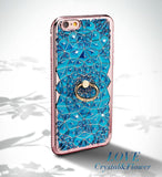 Gold Plating Case 3D Rugged Flower Phone Case For iPhone