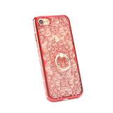 Gold Plating Case 3D Rugged Flower Phone Case For iPhone
