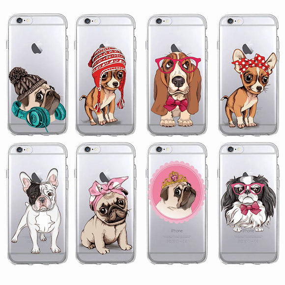 Animal Princess  French Bulldog Soft iPhone Cover Case