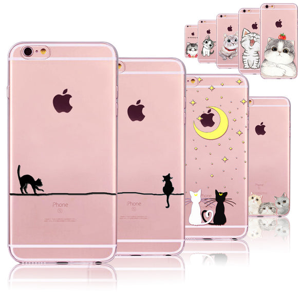 Cute Funny Cats Cartoon iPhone Cover Case