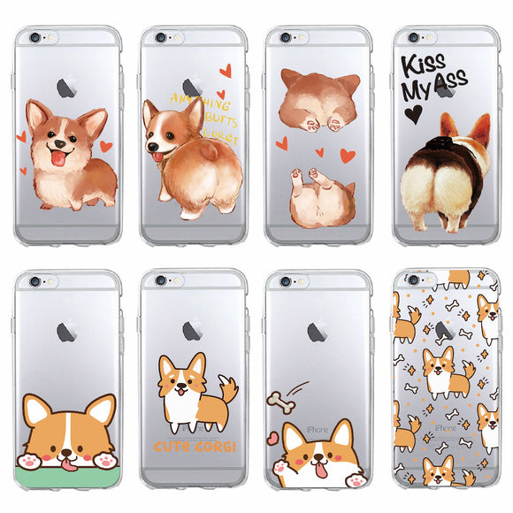 Cute Corgi Butt Animal Puppy Soft iPhone Cover Case