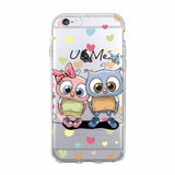 Cute Owl Hearts Lover Christmas Cartoon iPhone Cover Case