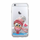 Cute Owl Hearts Lover Christmas Cartoon iPhone Cover Case