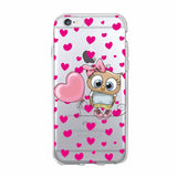 Cute Owl Hearts Lover Christmas Cartoon iPhone Cover Case