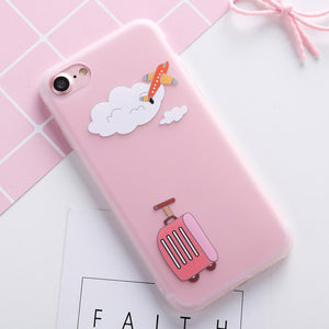 Colorful flower and Animal Cartoon iPhone Cove Case