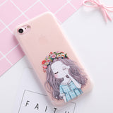 Colorful flower and Animal Cartoon iPhone Cove Case