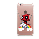 Funny Spiderman Comics Unicorn Deadpool Marvel iPhone Cover Case