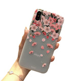 3D Flower Emboss iPhone Cover Case