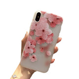 3D Flower Emboss iPhone Cover Case