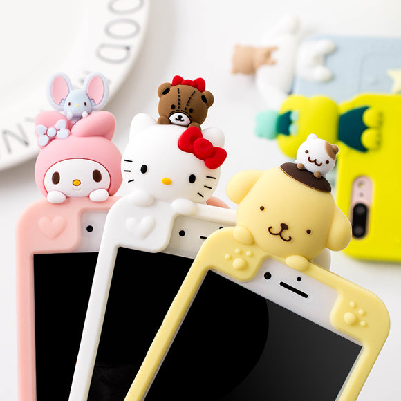 Super Lovely 3D Cute Japan Cartoon Animal Case Cover for iPhone