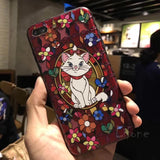 Kerzzil Case For iPhone 7 6 6S Plus Cartoon Matte 3D Relief Cute Mermaid Princess Phone Hard PC Cover Back For iPhone X 7 8 Plus