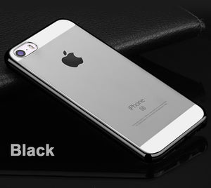 Luxury Silicone Case For iPhone 5 / 5S / SE Transparent Cover 0.5 mm Ultra Slim Coque Fundas For iPhone 8 7 6S 6 Case