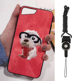 Cute Pet Embroidery iPhone Cover Case