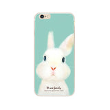 RUICCASE Lovely Cartoon Animal Dog Pig Rabbit Case For Apple iPhone 8 X 7 6 6S Plus 5 5S SE Phone Cases Fashion Hard PC Cover