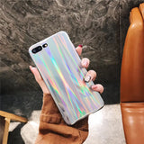 Luxury Rainbow Glitter Phone Case For iPhone 8 X Cool Laser Colorful Shining Case For iphone 7 6 6S Plus Soft TPU Silicone Cover