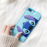 New 3D Bracket Stitch Minnie Mickey Wallet leather cover case for iphone 6 S plus 7 7plus 8 8plus X Winnie Hold card phone cases