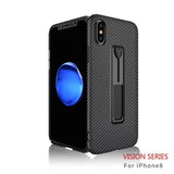 Carbon Fiber having Ring Stand iPhone Cover Case