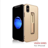 Carbon Fiber having Ring Stand iPhone Cover Case