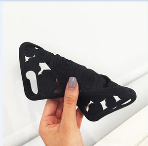 New 3D Hollow Rose soft silicone Cell Phone Case For Apple iphone X SE 5S 8 8plus 6 6s plus 7 7plus Luxury gel flower back Cover