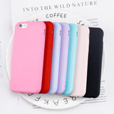 Shockproof  Anti-Knock Candy Color Silicone Cases for iPhone 7 Luxury TPU Case for iPhone 6 8 7 6s Plus Case Original Protective
