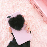 Japan Korea 3D love plush super cute soft case for iphone 5 5s 6 6s 7 8 plus 10 X cover for samsung galaxy S6 S7 edge S8 note 8