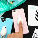 NFH squishy phone case for iPhone 5s 8 X 6 3D Cute Soft Silicone Cat Squishy Cat for iPhone On 5 5s SE 6s 7 8 X plus Cover Capa