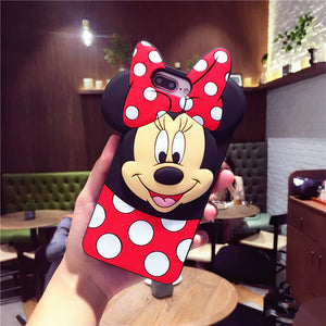 3D Cute Stitch Minnie Mouse Cartoon iPhone Cover Case