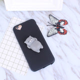 3D Cartoon Squishy Cat Panda iPhone Cover Case