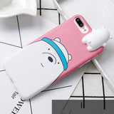 3D Cute Cartoon "We Bare Bears brothers funny toys" iPhone Cover Case