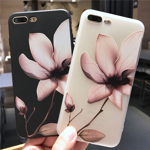 3D Relief Flower Luxury iPhone Cover Case