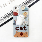 NFH squishy phone case for iPhone 5s 8 X 6 3D Cute Soft Silicone Cat Squishy Cat for iPhone On 5 5s SE 6s 7 8 X plus Cover Capa