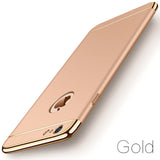 Luxury Gold Hard Case for Iphone 7 6 6S 5 5S SE Back Cover Coverage Removable 3 In 1 Fundas Case for Iphone 6 6s 7 8 Plus Bag