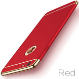 Luxury Gold Hard Case for Iphone 7 6 6S 5 5S SE Back Cover Coverage Removable 3 In 1 Fundas Case for Iphone 6 6s 7 8 Plus Bag