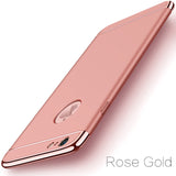 Luxury Gold Hard Case for Iphone 7 6 6S 5 5S SE Back Cover Coverage Removable 3 In 1 Fundas Case for Iphone 6 6s 7 8 Plus Bag