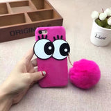 3D Cartoon Cute Fur Rabbit Hair Case for iPhone