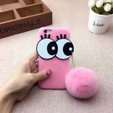 3D Cartoon Cute Fur Rabbit Hair Case for iPhone