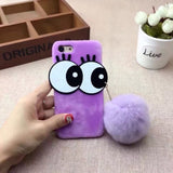 3D Cartoon Cute Fur Rabbit Hair Case for iPhone